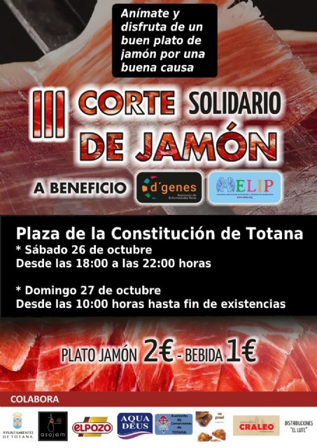 Este fin de semana en la plaza de la de constitucin se procedera a un nuevo Corte de Jamn Solidario.