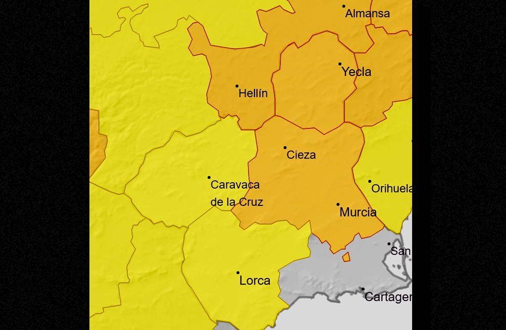 El Valle del Guadalentín se mantiene hoy en alerta amarilla por altas temperaturas