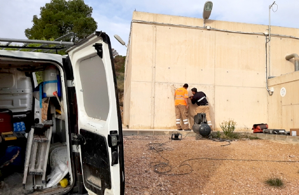 El depsito de agua potable de la pedana de Las Vias y Carivete se pondr en marcha a finales de 2025