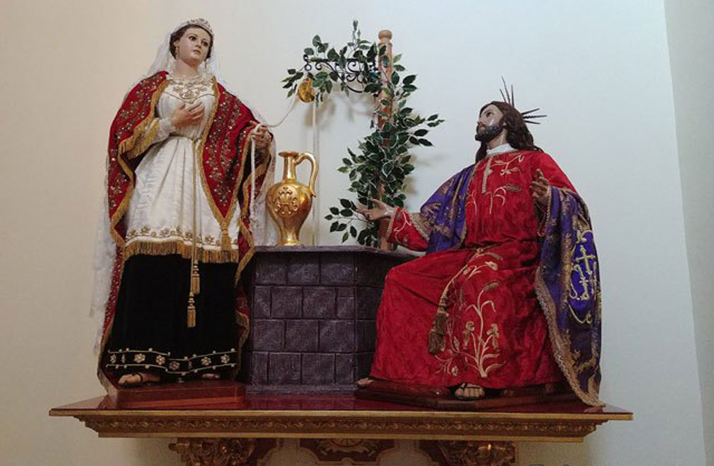 Las imagenes de Jess y la Samaritana se podran venerar de forma permanente en la Iglesia de Santiago