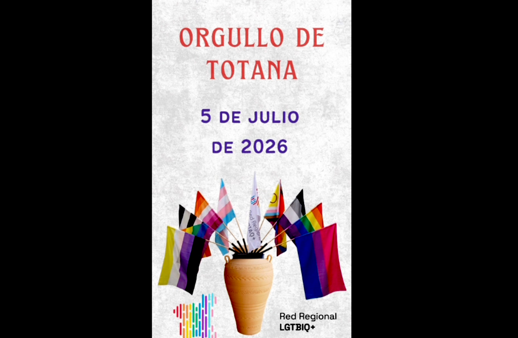 El 5 de julio se celebrar� el Orgullo de Totana 2026 de la mano de la Red Regional LGTBIAQ+ de la Regi�n
